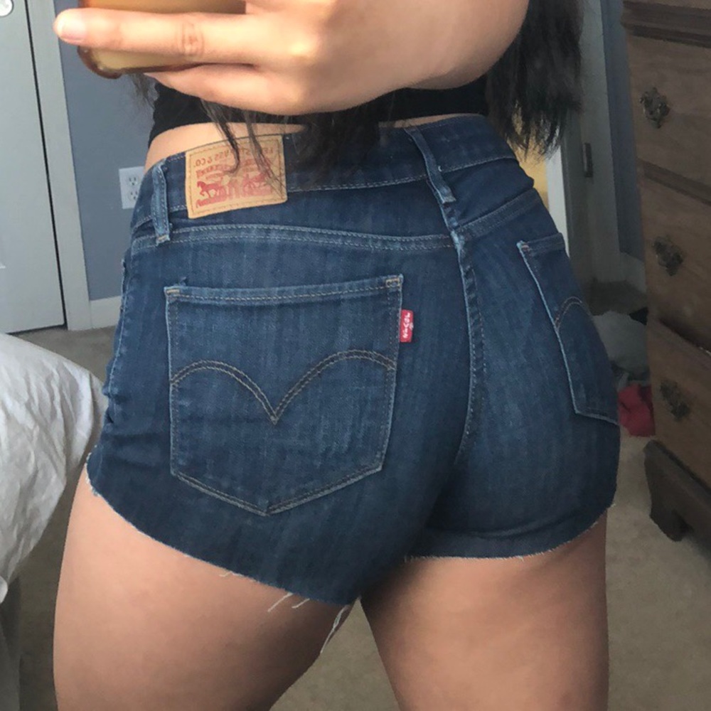 BOGO Dark Blue Denim High-Waisted Jean Shorts